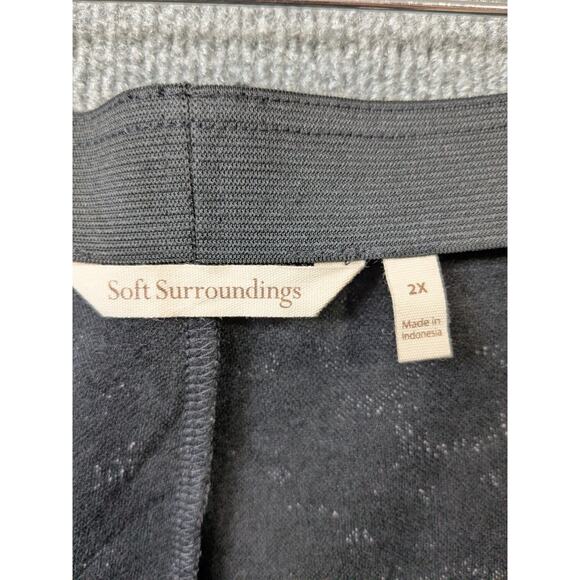 Soft Surroundings Pants Womens 2X Paisley Slight Flare Pull On Stretch Bootcut - Picture 9 of 12